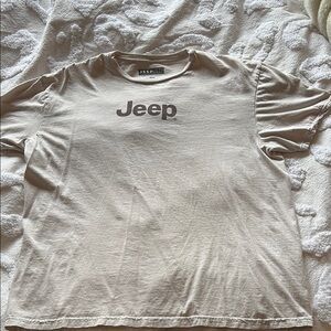 PacSun Tan Short Sleeve Tee Jeep Logo
